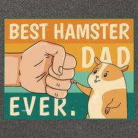 Best Hamster Dad Ever Retro Cotton Canvas Backpack