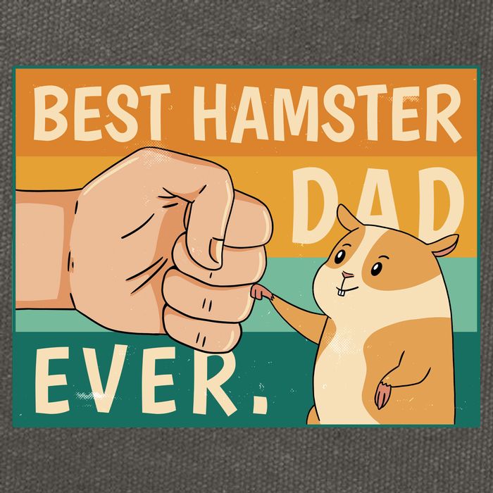 Best Hamster Dad Ever Retro Cotton Canvas Backpack