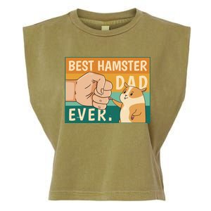 Best Hamster Dad Ever Retro Garment-Dyed Women's Muscle Tee