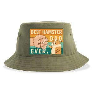 Best Hamster Dad Ever Retro Sustainable Bucket Hat