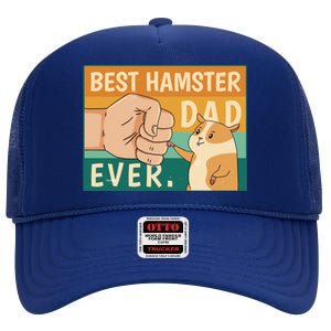 Best Hamster Dad Ever Retro High Crown Mesh Back Trucker Hat