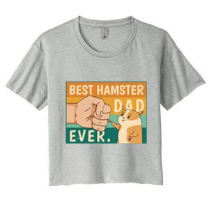 Best Hamster Dad Ever Retro Women's Crop Top Tee