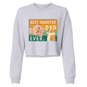 Best Hamster Dad Ever Retro Cropped Pullover Crew