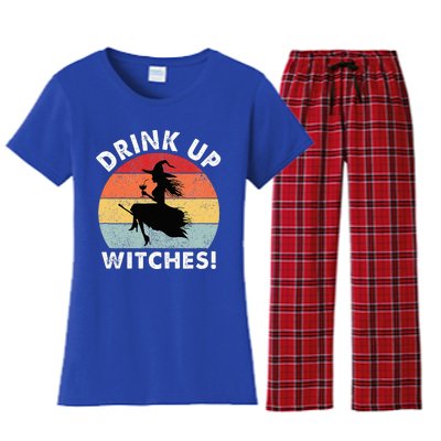 Bartender Halloween Drink Up Witches Women's Flannel Pajama Set