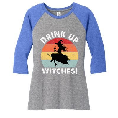 Bartender Halloween Drink Up Witches Women's Tri-Blend 3/4-Sleeve Raglan Shirt