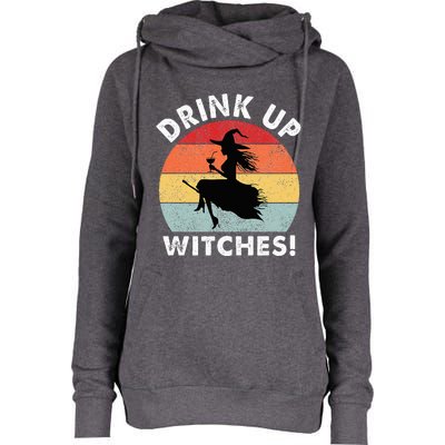 Bartender Halloween Drink Up Witches Womens Funnel Neck Pullover Hood