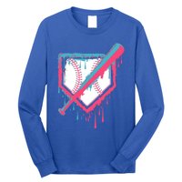 Baseball Homeplate Drip Ice Cream Sprinkles Dripping Candy Funny Gift Long Sleeve Shirt