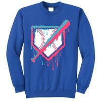 Baseball Homeplate Drip Ice Cream Sprinkles Dripping Candy Funny Gift Sweatshirt