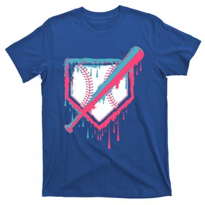 Baseball Homeplate Drip Ice Cream Sprinkles Dripping Candy Funny Gift T-Shirt