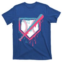 Baseball Homeplate Drip Ice Cream Sprinkles Dripping Candy Funny Gift T-Shirt