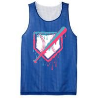 Baseball Homeplate Drip Ice Cream Sprinkles Dripping Candy Funny Gift Mesh Reversible Basketball Jersey Tank