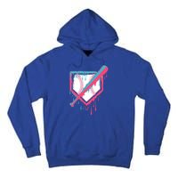 Baseball Homeplate Drip Ice Cream Sprinkles Dripping Candy Funny Gift Tall Hoodie