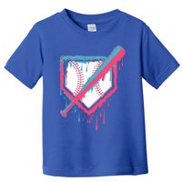 Baseball Homeplate Drip Ice Cream Sprinkles Dripping Candy Funny Gift Toddler T-Shirt