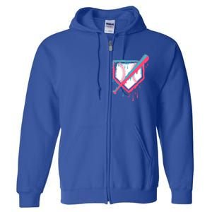 Baseball Homeplate Drip Ice Cream Sprinkles Dripping Candy Funny Gift Full Zip Hoodie