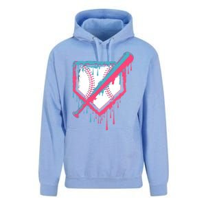 Baseball Homeplate Drip Ice Cream Sprinkles Dripping Candy Funny Gift Unisex Surf Hoodie