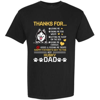 Best Husky Dog Dad Lover Happy FatherS Day Garment-Dyed Heavyweight T-Shirt