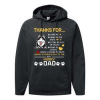 Best Husky Dog Dad Lover Happy FatherS Day Performance Fleece Hoodie