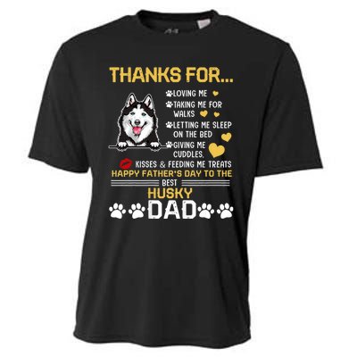 Best Husky Dog Dad Lover Happy FatherS Day Cooling Performance Crew T-Shirt