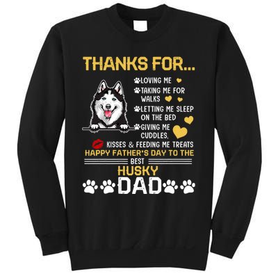 Best Husky Dog Dad Lover Happy FatherS Day Sweatshirt