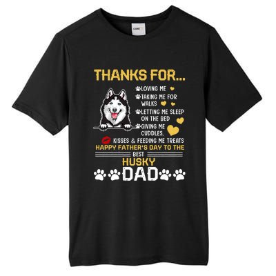 Best Husky Dog Dad Lover Happy FatherS Day Tall Fusion ChromaSoft Performance T-Shirt