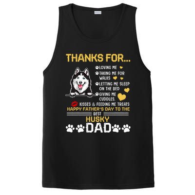 Best Husky Dog Dad Lover Happy FatherS Day PosiCharge Competitor Tank