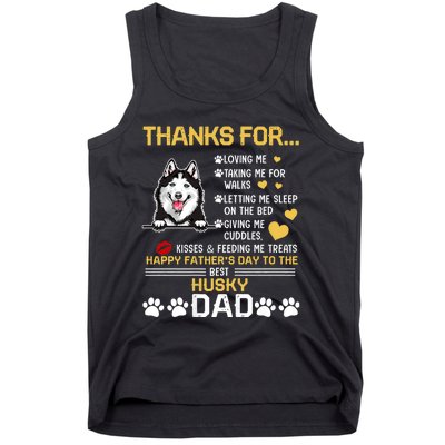 Best Husky Dog Dad Lover Happy FatherS Day Tank Top