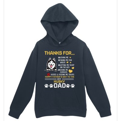 Best Husky Dog Dad Lover Happy FatherS Day Urban Pullover Hoodie