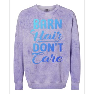 Barn Hair Dont Care Gift Colorblast Crewneck Sweatshirt