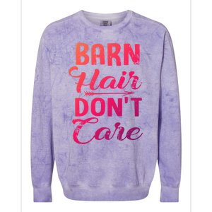 Barn Hair Dont Care Gift Colorblast Crewneck Sweatshirt