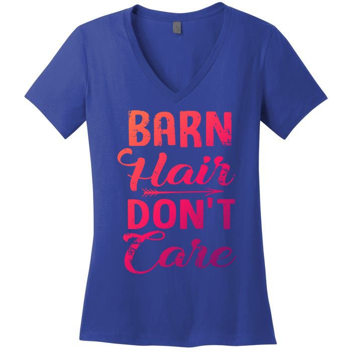 Barn Hair Dont Care Gift Women's V-Neck T-Shirt