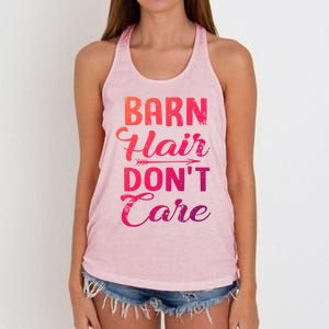 Barn Hair Dont Care Gift Women's Knotted Racerback Tank