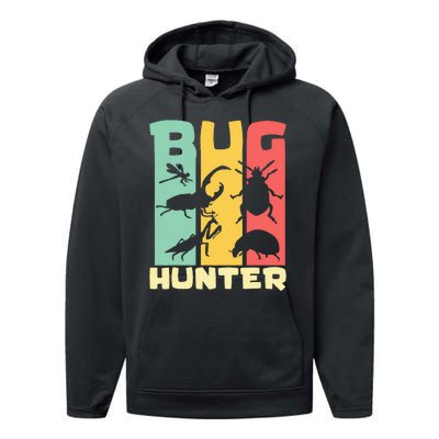 Bug Hunter Entomologist Insects Performance Fleece Hoodie