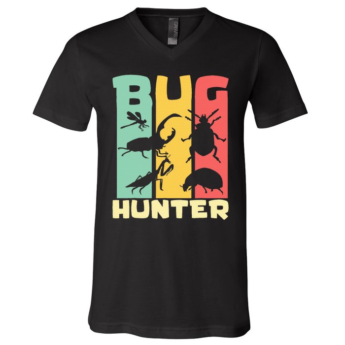 Bug Hunter Entomologist Insects V-Neck T-Shirt