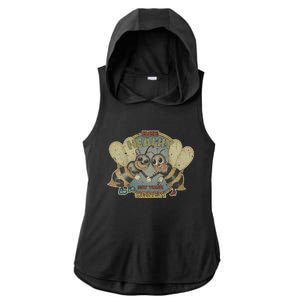 Bee Healthy Eat Your Honey Ladies PosiCharge Tri-Blend Wicking Draft Hoodie Tank