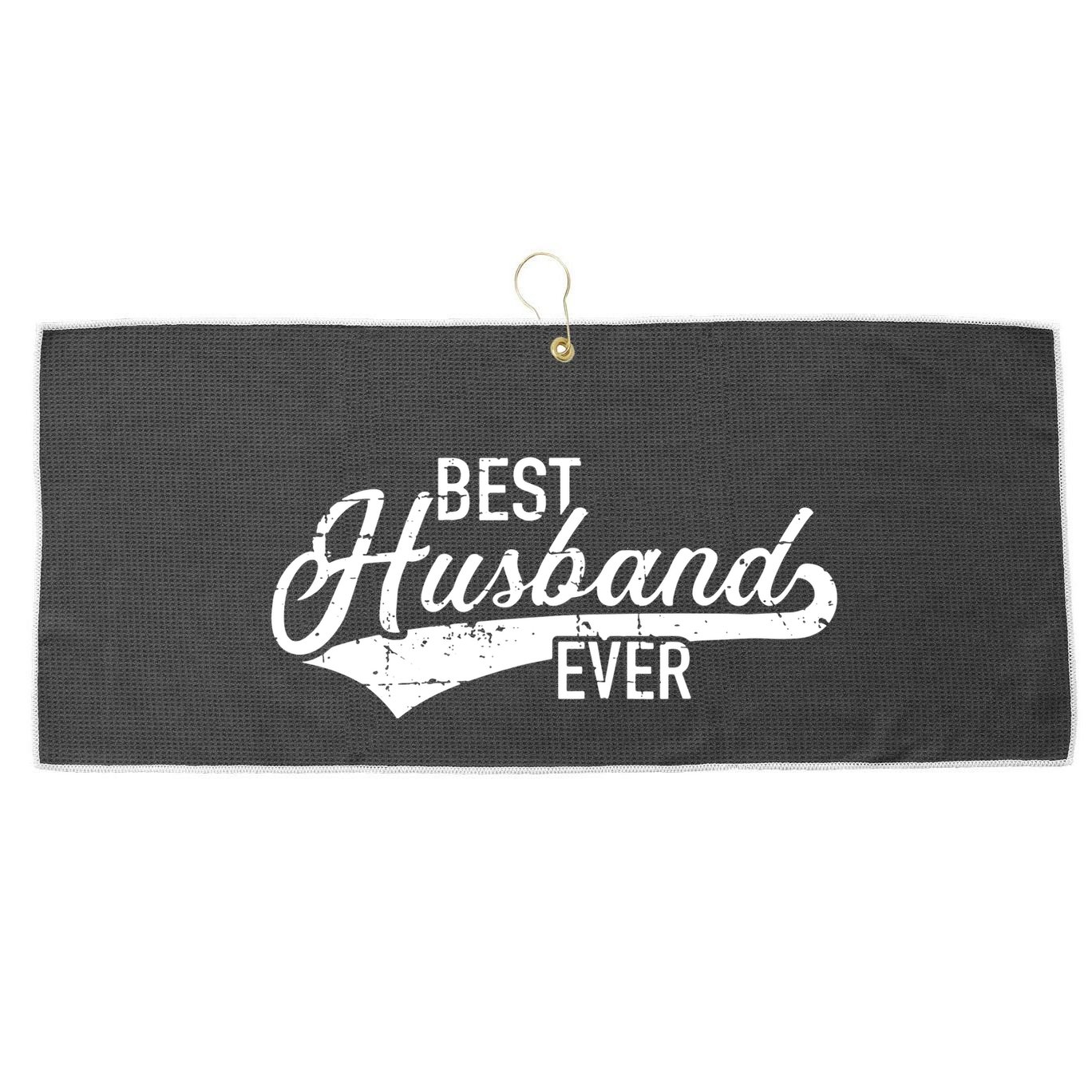 Best Husband Ever Large Microfiber Waffle Golf Towel