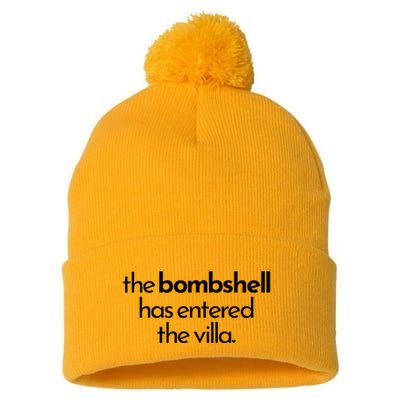 Bombshell Has Entered The Villa Funy Got A Text Chat Meme Pom Pom 12in Knit Beanie