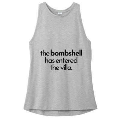 Bombshell Has Entered The Villa Funy Got A Text Chat Meme Ladies PosiCharge Tri-Blend Wicking Tank