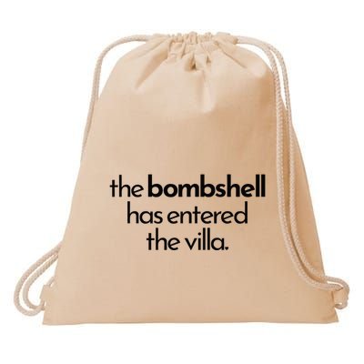 Bombshell Has Entered The Villa Funy Got A Text Chat Meme Drawstring Bag