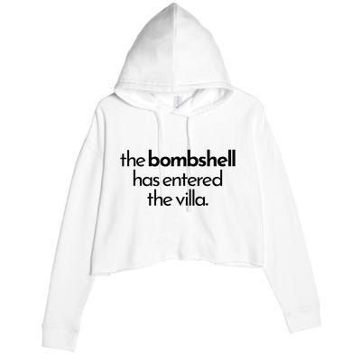 Bombshell Has Entered The Villa Funy Got A Text Chat Meme Crop Fleece Hoodie