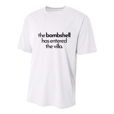 Bombshell Has Entered The Villa Funy Got A Text Chat Meme Youth Performance Sprint T-Shirt