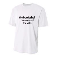 Bombshell Has Entered The Villa Funy Got A Text Chat Meme Youth Performance Sprint T-Shirt