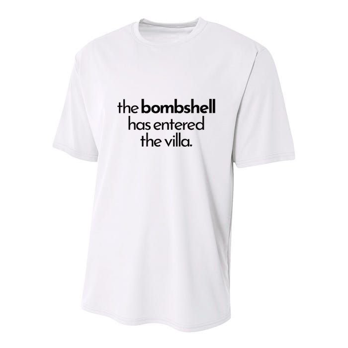Bombshell Has Entered The Villa Funy Got A Text Chat Meme Youth Performance Sprint T-Shirt
