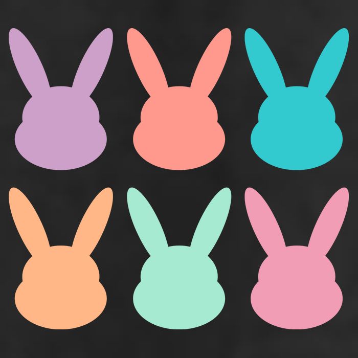 Bunny Head Easter Holiday 7 Panel Mesh Trucker Snapback Hat
