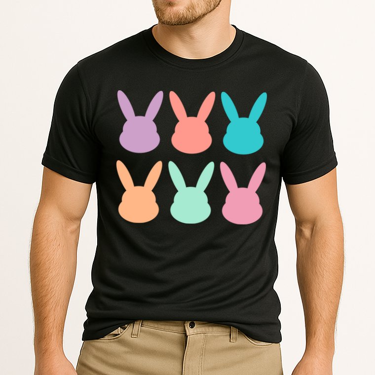 Bunny Head Easter Holiday Cooling Performance Crew T-Shirt