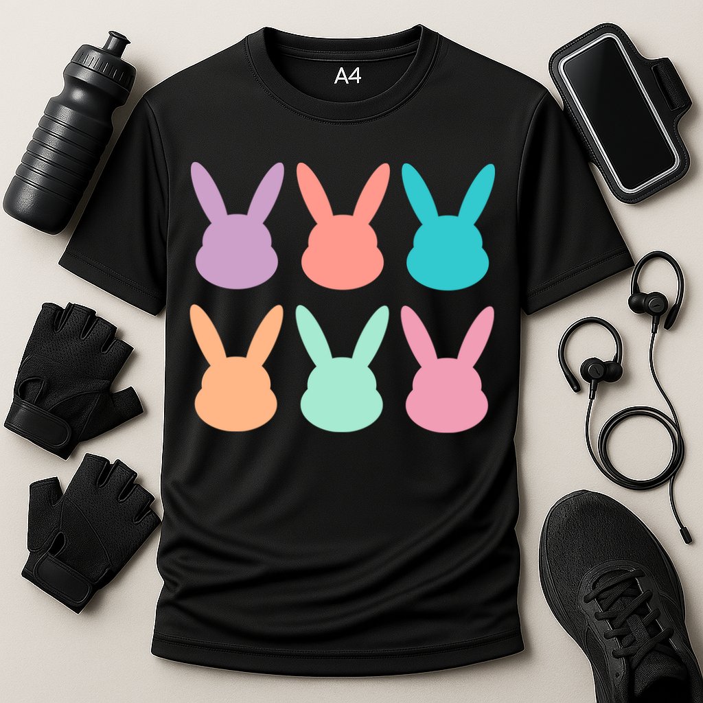 Bunny Head Easter Holiday Cooling Performance Crew T-Shirt