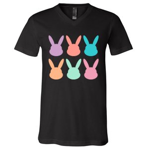 Bunny Head Easter Holiday V-Neck T-Shirt