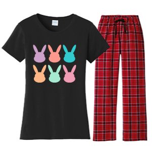 Bunny Head Easter Holiday Women's Flannel Pajama Set