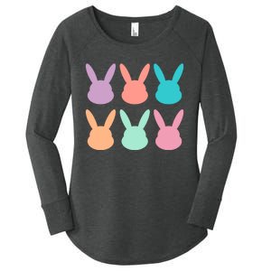 Bunny Head Easter Holiday Women's Perfect Tri Tunic Long Sleeve Shirt