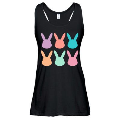 Bunny Head Easter Holiday Ladies Essential Flowy Tank