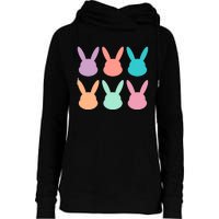 Bunny Head Easter Holiday Womens Funnel Neck Pullover Hood